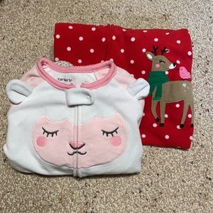 Set of 2.Carter’s fleece pajamasSize 24 mo/2T
